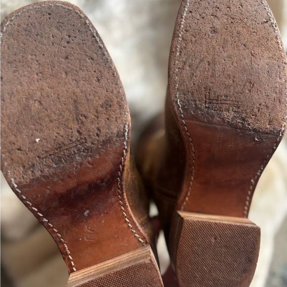 Frye Campus 14L Boots In A Distressed Brown Leather - Picture 7 of 11